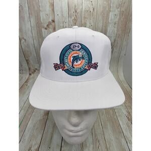 Vintage 25 Ann. Miami Dolphins Perfect Season 17–0 Game Day Hat New W/Tags